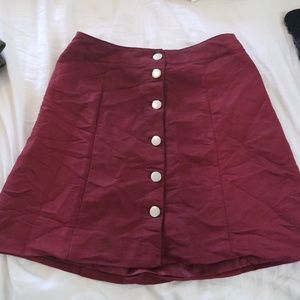 Button up high waisted skirt